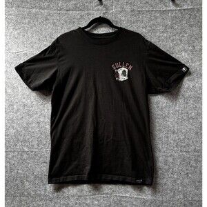 Sullen Art Collective Men’s L Black Playing Cards Rose Tattoo Graphic T-Shirt